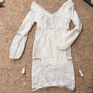 Elegant White Lace Dress